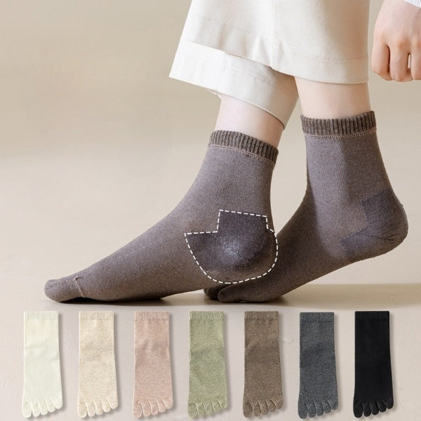 Silicone Heel Secure Toe Socks Women - 3 Pairs
