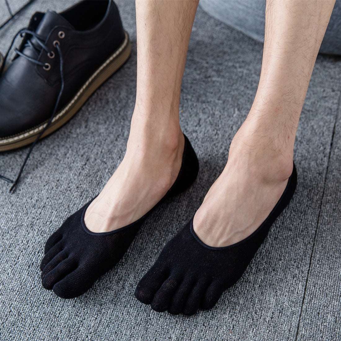 No-Show Toe Socks Men - 3 Pairs