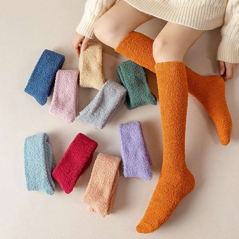 Women Long Fluffy Bed Socks