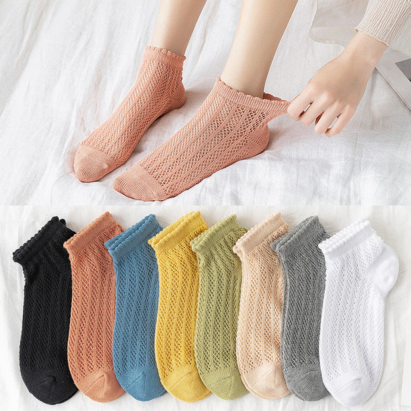 Breeze Mesh Women’s Low-Cut Cotton Socks - 3 Pairs