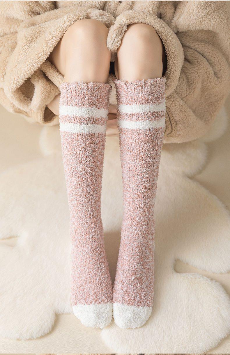 Cozy Cloud Ultra-Soft Coral Fleece Lounge Socks - 2 Pairs