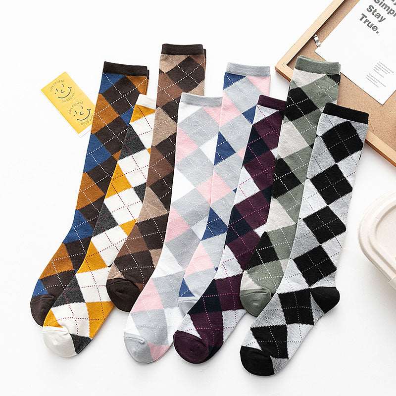 Argyle Classic Knee-High Socks - 2 Pairs