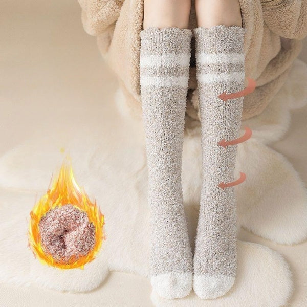 Cozy Cloud Ultra-Soft Coral Fleece Lounge Socks - 2 Pairs