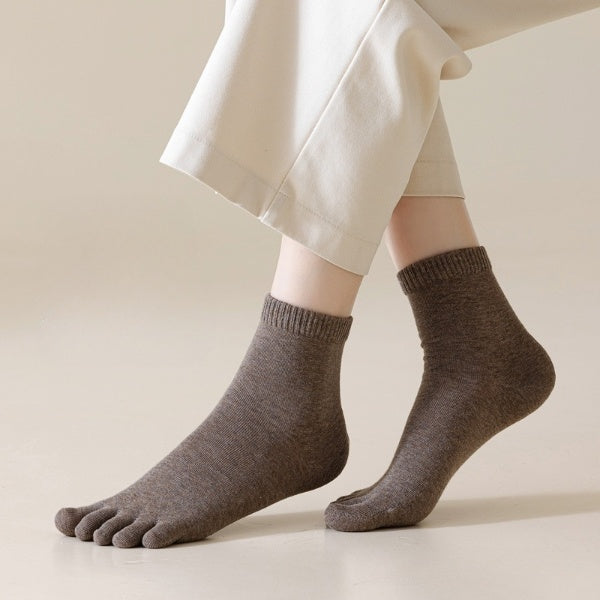 Silicone Heel Secure Toe Socks Women - 3 Pairs