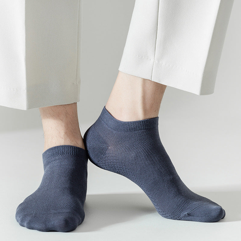 Cotton Mesh Low-Cut Socks Men - 3 Pairs