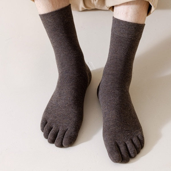 Silicone Heel Secure Toe Socks Men - 3 Pairs
