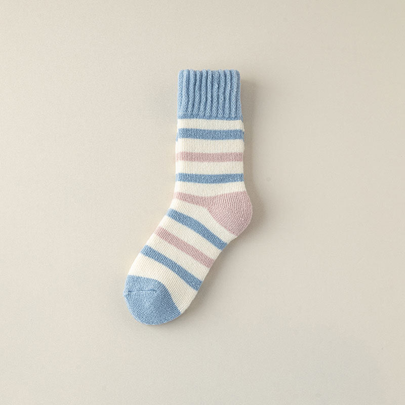 Cozy Charm Pastel Winter Cotton Socks - 2 Pairs