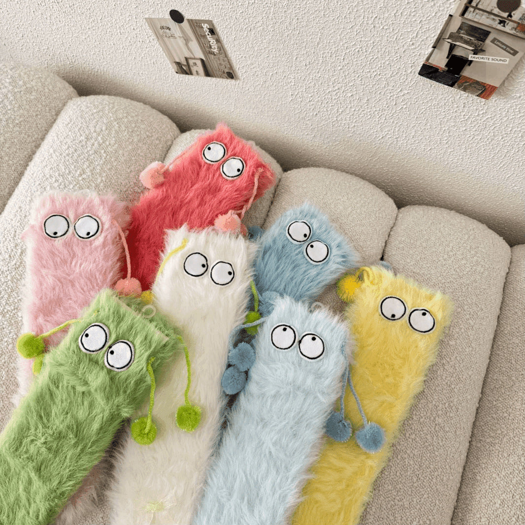 Fluffy Coral Home Socks - 2 Pairs