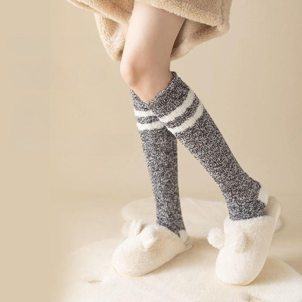 Cozy Cloud Ultra-Soft Coral Fleece Lounge Socks - 2 Pairs