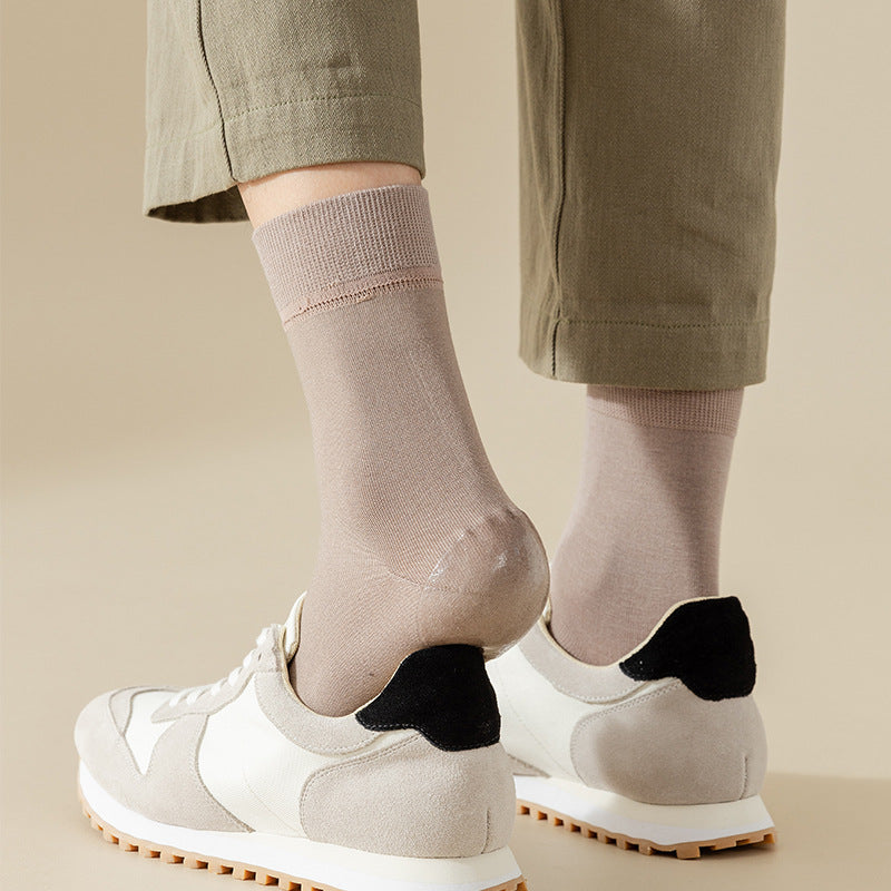 Silicone Heel Secure Socks Women - 3 Pairs