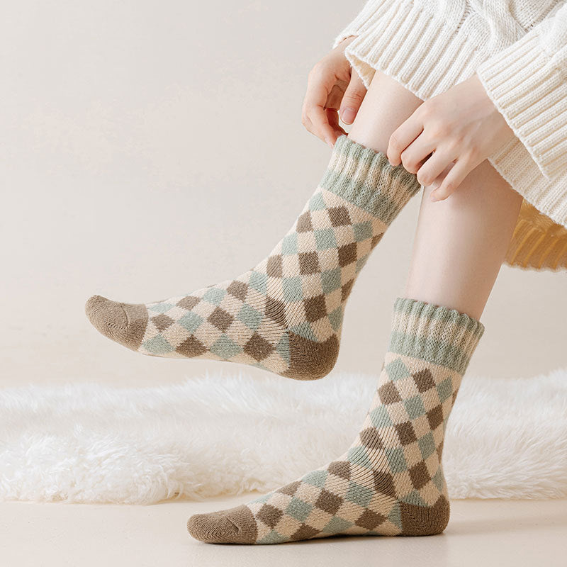 CozyCharm Winter Cotton Socks - 2 Pairs