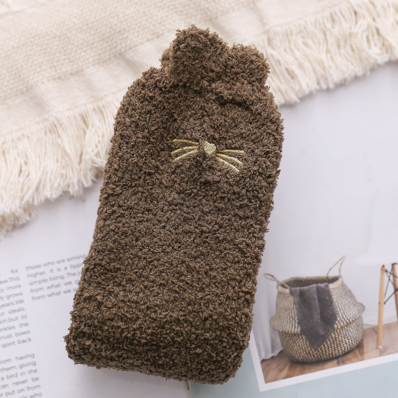 Fuzzy Paws 3D Coral Fleece Socks - 2 Pairs