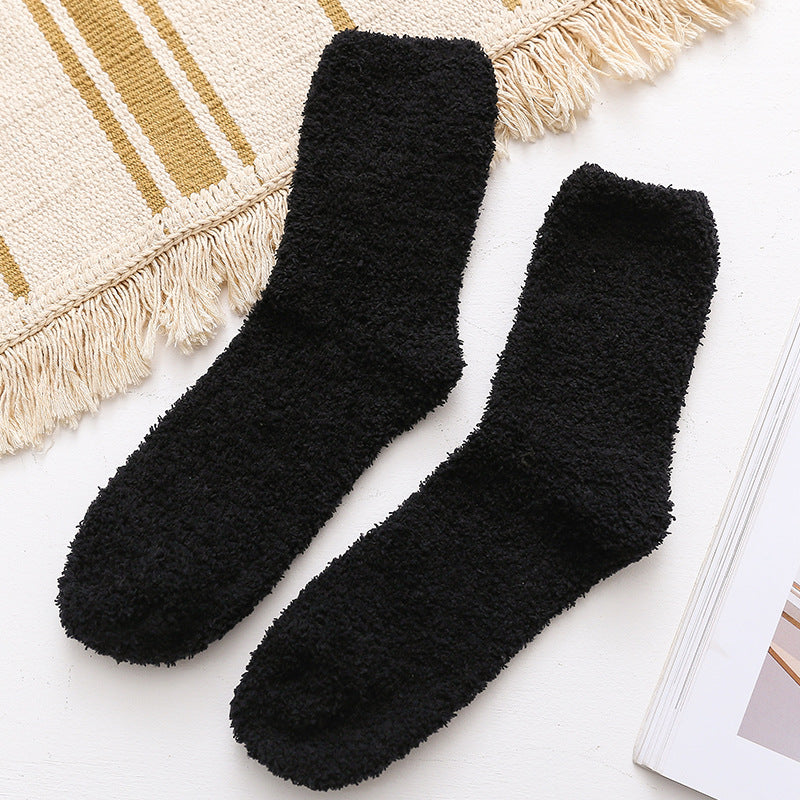 Cozy Touch Men’s Coral Fleece Lounge Socks - 2 Pairs