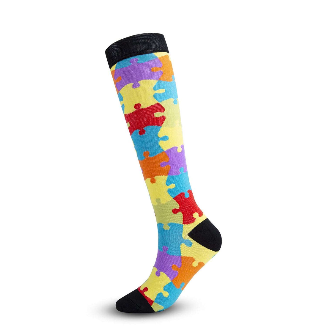 Puzzle Craze Knee-High Socks - 3 Pairs