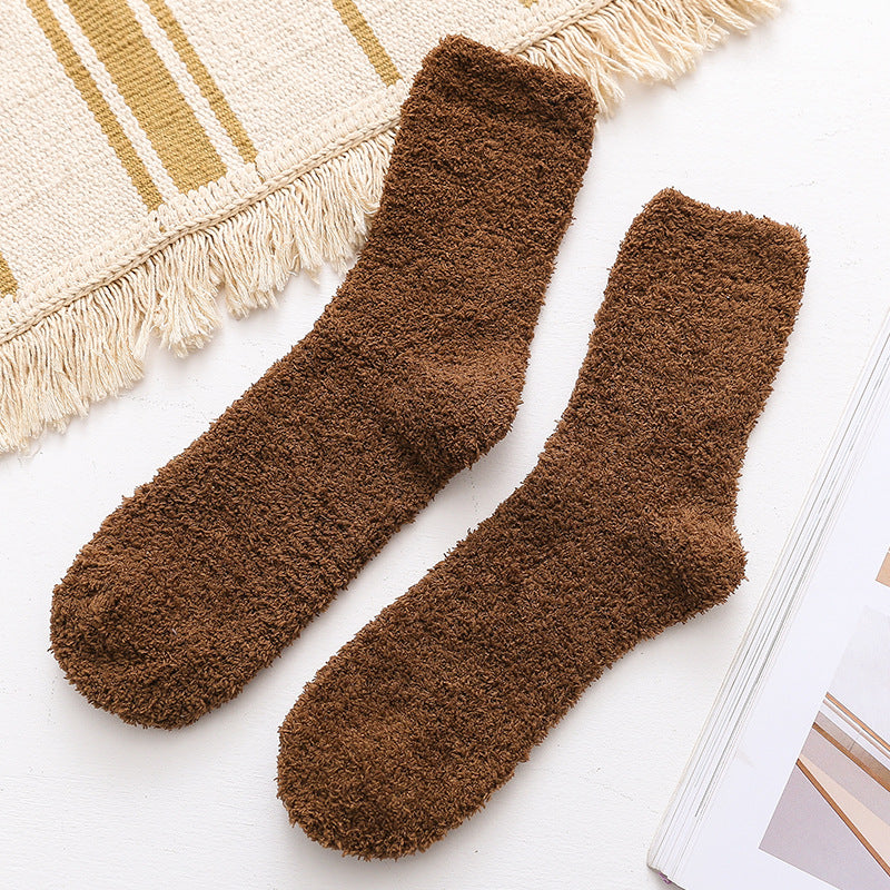 Cozy Touch Men’s Coral Fleece Lounge Socks - 2 Pairs
