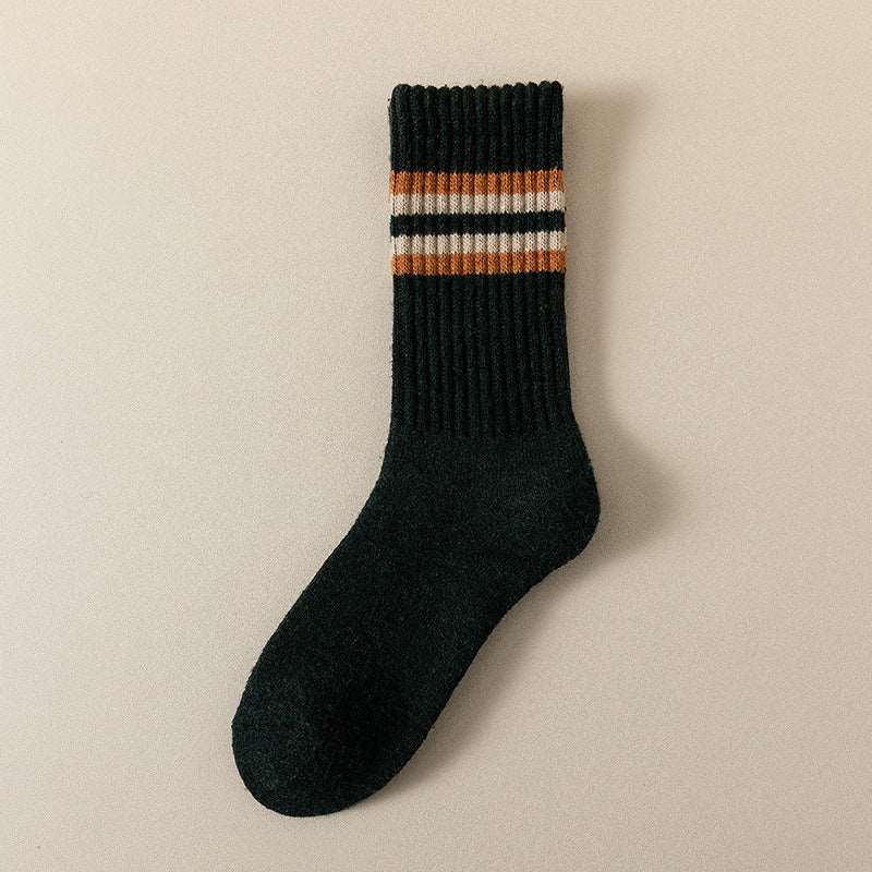 Striped Cushioned Crew Socks Extra Thick