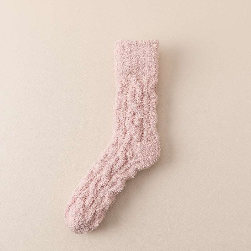 Women Fluffy Bed Socks Crew