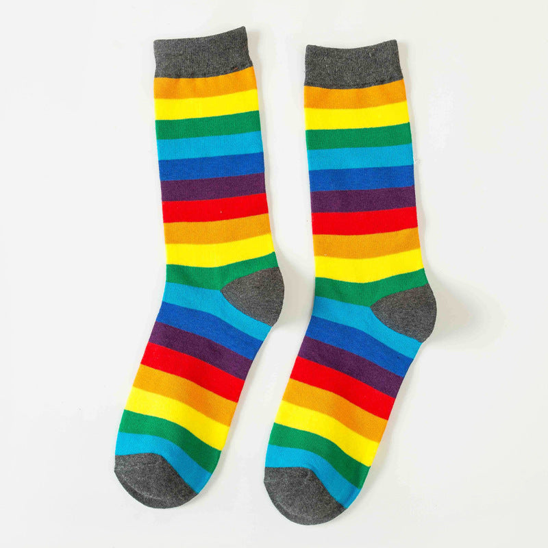 Rainbow Stripe Socks - 3 Pairs