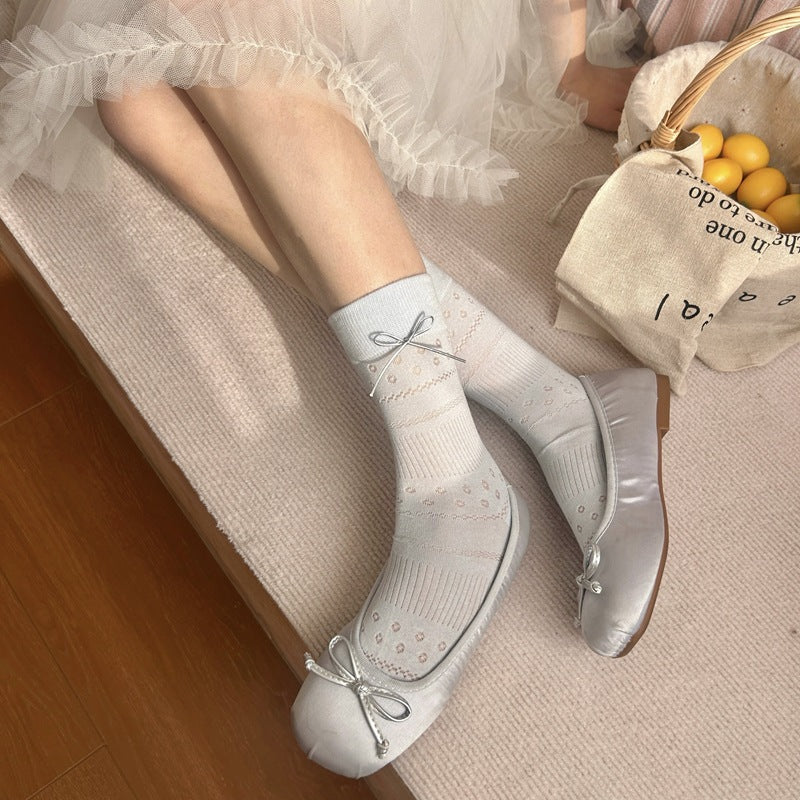 Lace Whisper Cotton Socks - 3 Pairs