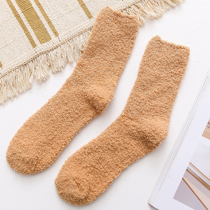 Cozy Touch Men’s Coral Fleece Lounge Socks - 2 Pairs