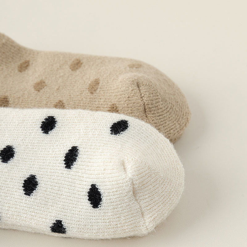 Cozy Dot Thermal Cotton Socks - 2 Pairs