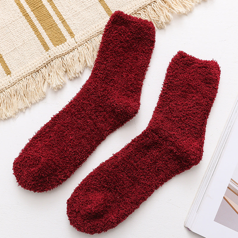 Cozy Touch Men’s Coral Fleece Lounge Socks - 2 Pairs