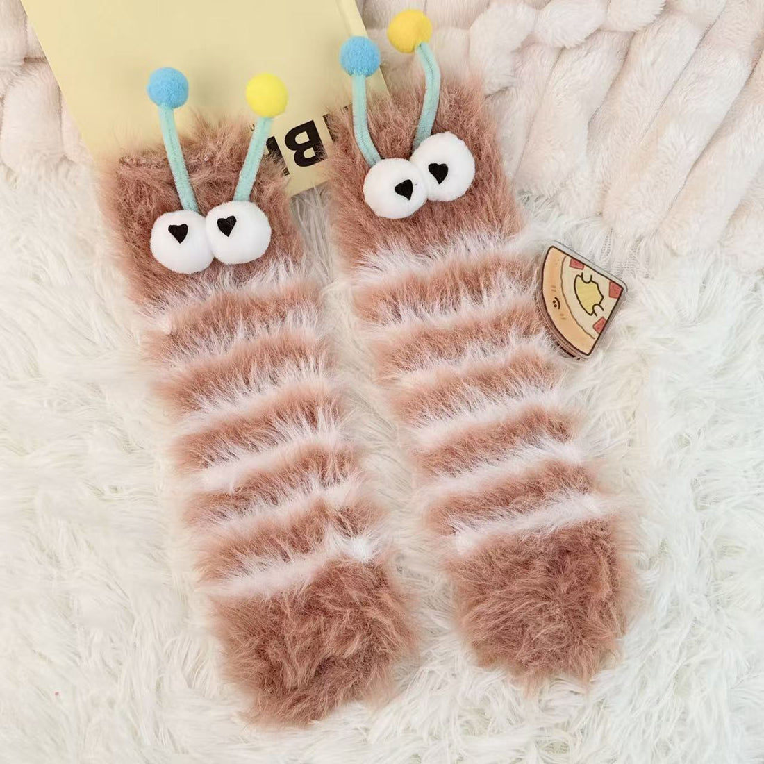 Cuddly Caterpillar Cozy Socks - 2 Pairs