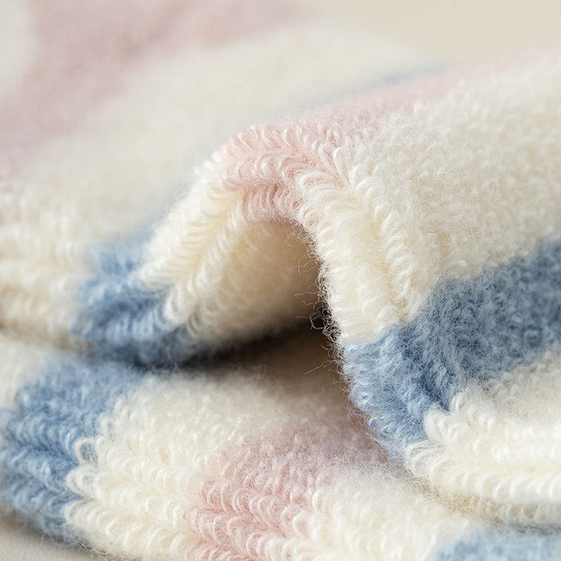 Cozy Charm Pastel Winter Cotton Socks - 2 Pairs