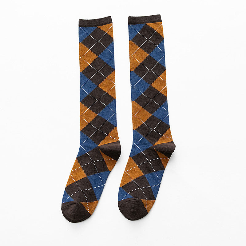 Argyle Classic Knee-High Socks - 2 Pairs