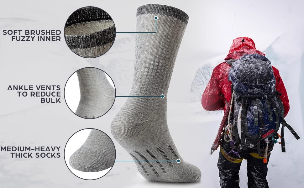Enduro Work Hike Merino Wool Socks - 2 Pairs