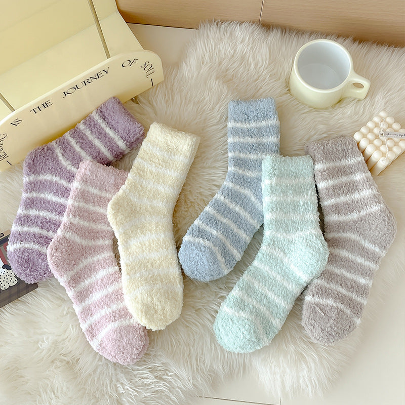 Cozy Cloud Fleece Home Socks - 3 Pairs