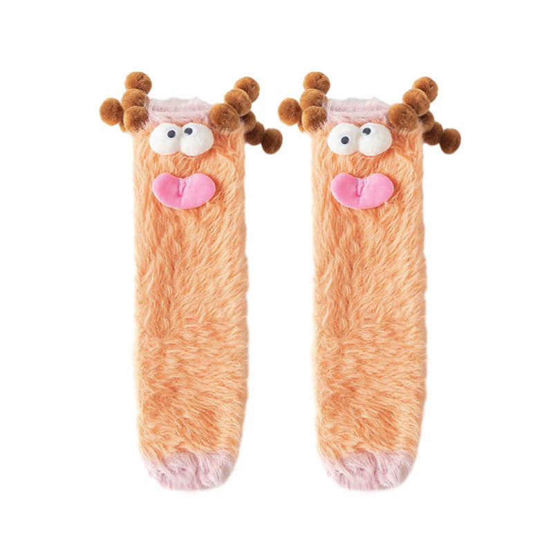 Fuzzy Friends Lounge Socks - 3 Pairs