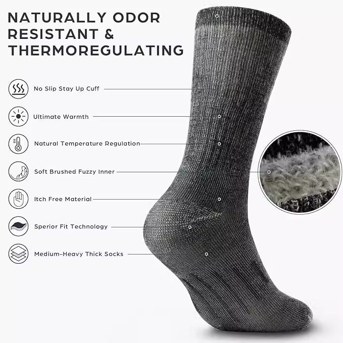 Enduro Work Hike Merino Wool Socks - 2 Pairs
