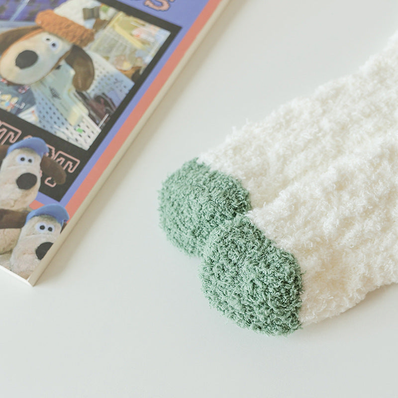 Cozy Stripe Fluffy Home Socks - 2 Pairs