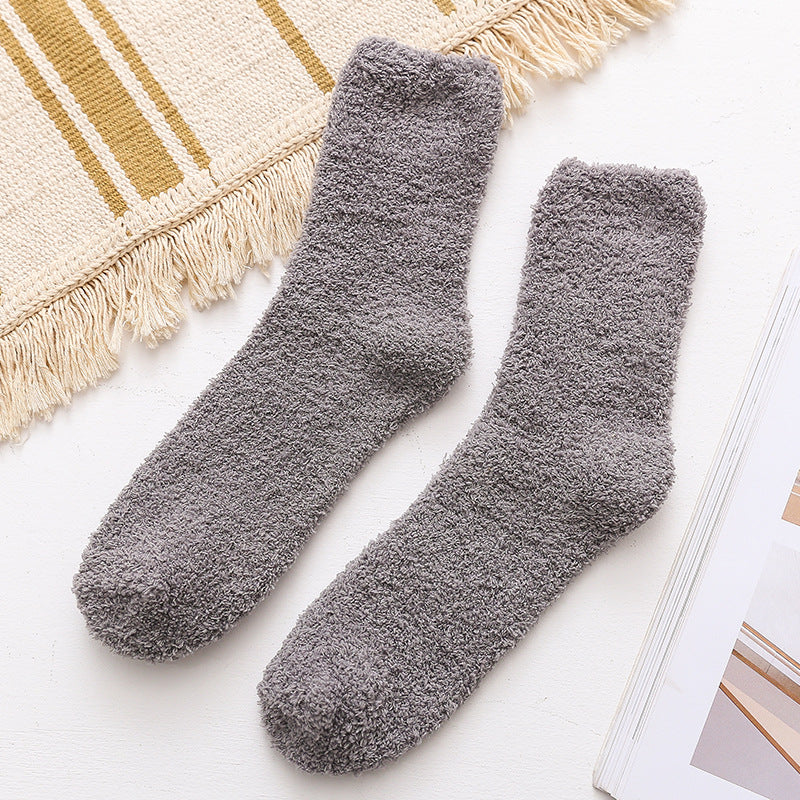 Cozy Touch Men’s Coral Fleece Lounge Socks - 2 Pairs