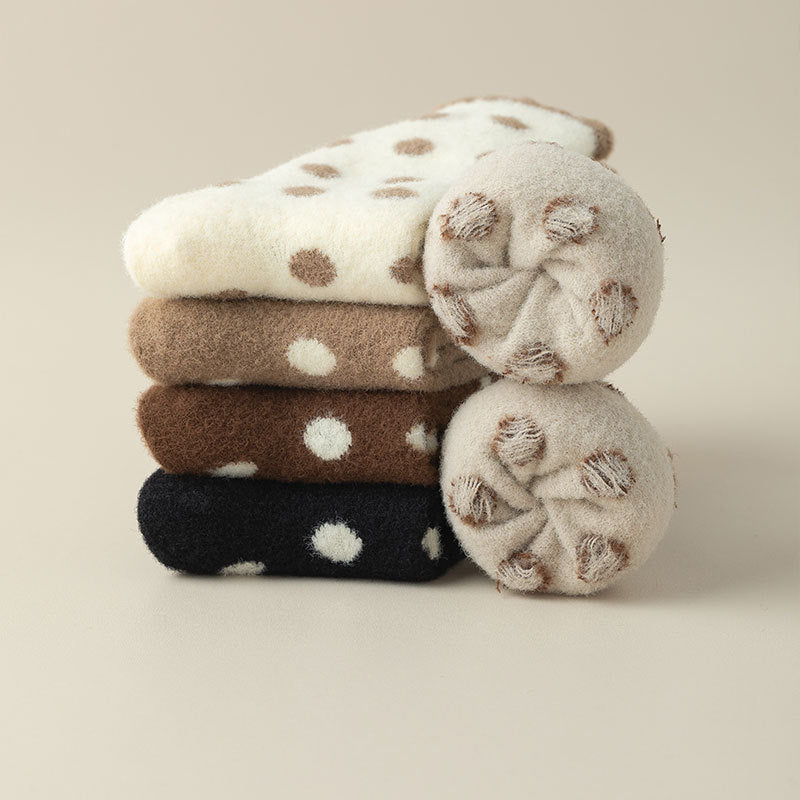 Polka Dot Comfort Home Socks - 3 Pairs
