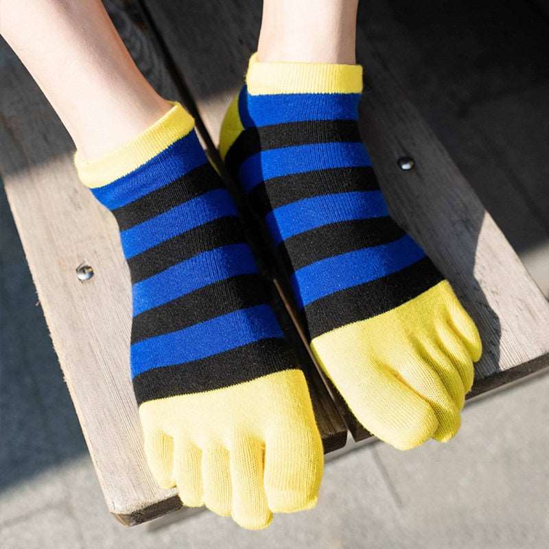 Strip Toe Socks Men - 3 Pairs