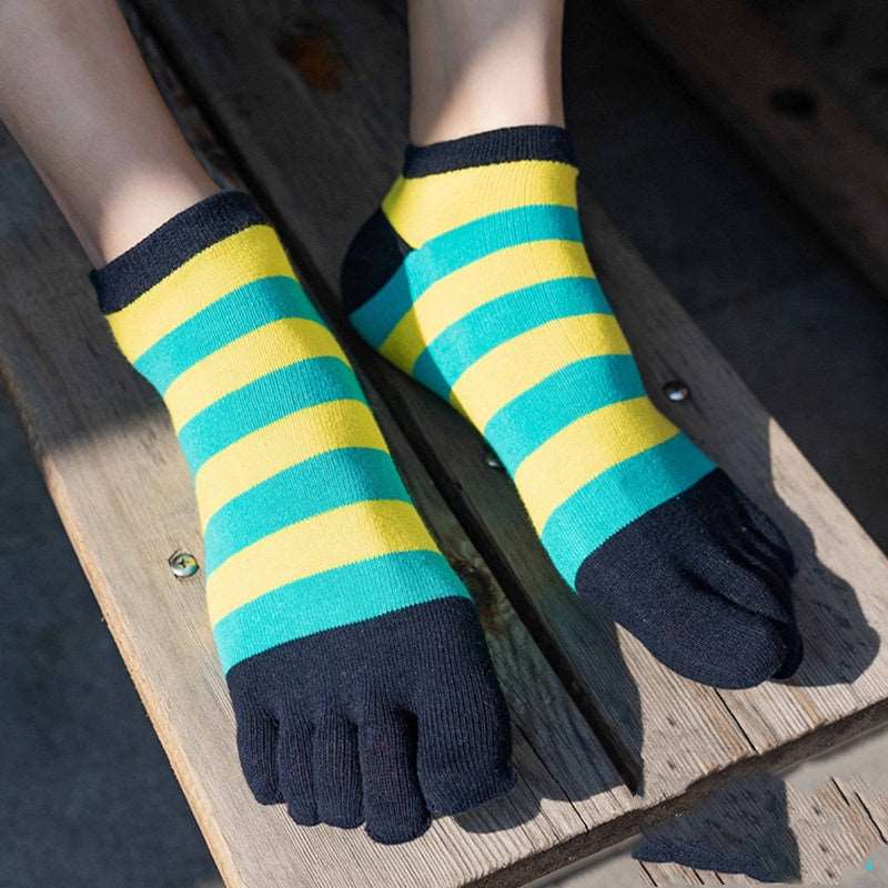 Strip Toe Socks Men - 3 Pairs