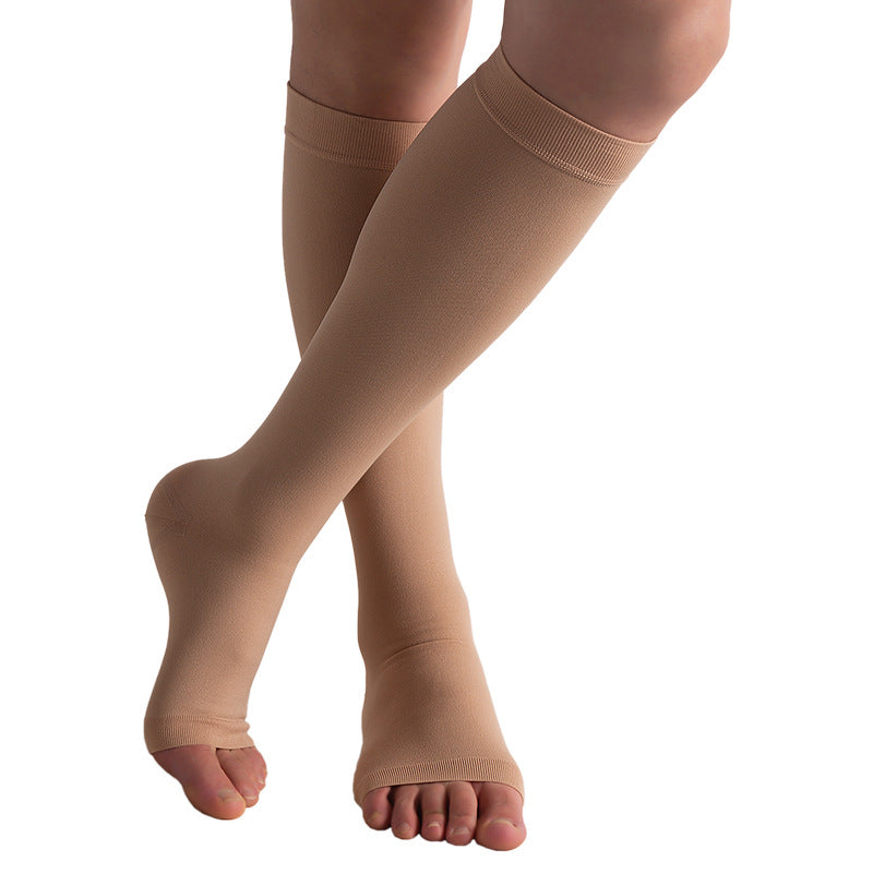 Medical Compression Socks- S-7XL Extra Wide Calf Open Toe
