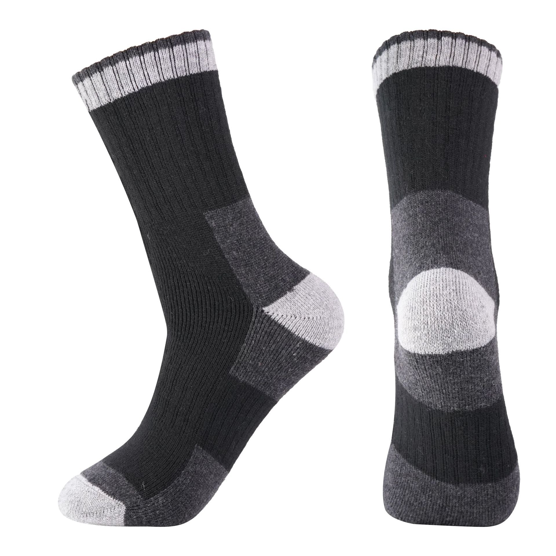 Merino Wool Heavy Duty Work & Hiking Socks - 5 Pairs