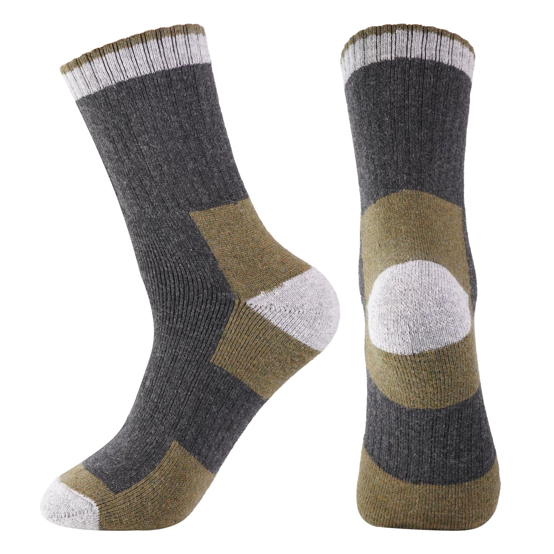 Merino Wool Heavy Duty Work & Hiking Socks - 5 Pairs