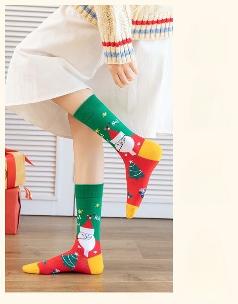 Christmas Cheer Crew Socks – Festive Holiday Collection - 2 Pairs