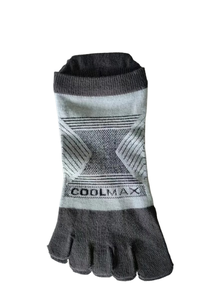 Coolmax Five Toe Running Socks – Breathable Athletic Socks for Large Feet - 3 Pairs