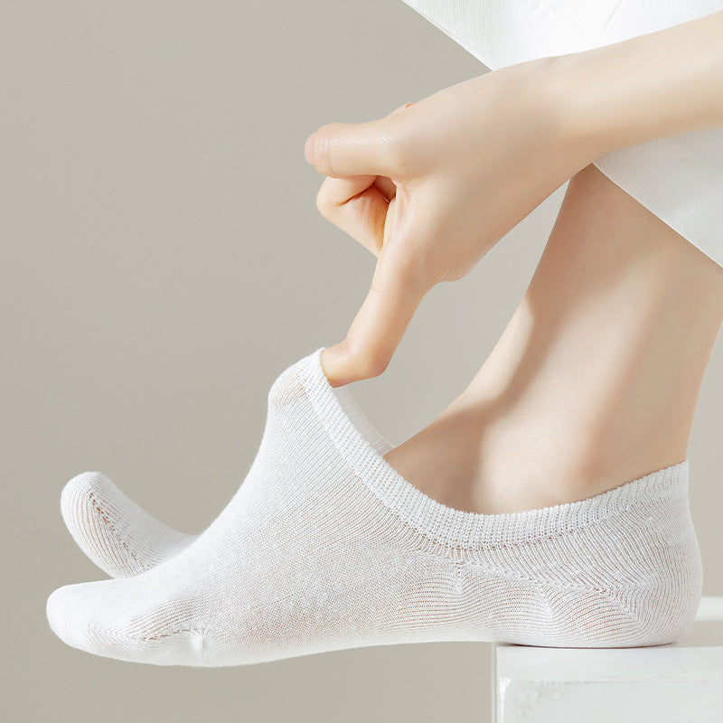 Women’s Split Toe No-Show Socks – Breathable Cotton Comfort - 3 Pairs