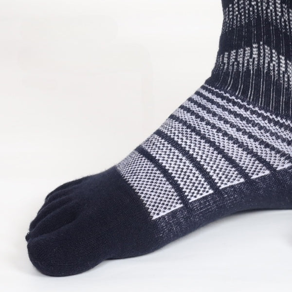 Unisex Merino Wool Five Toe Crew Socks – Warm, Breathable & Anti-Odor - 3 Pairs