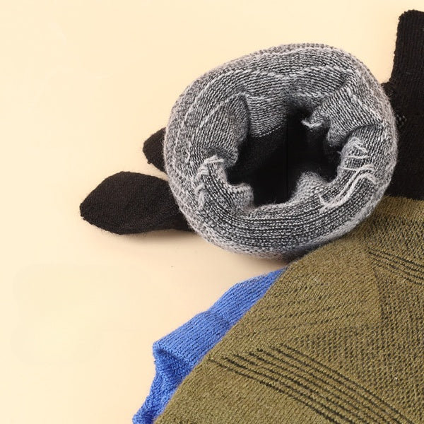 Unisex Merino Wool Five Toe Crew Socks – Warm, Breathable & Anti-Odor - 3 Pairs