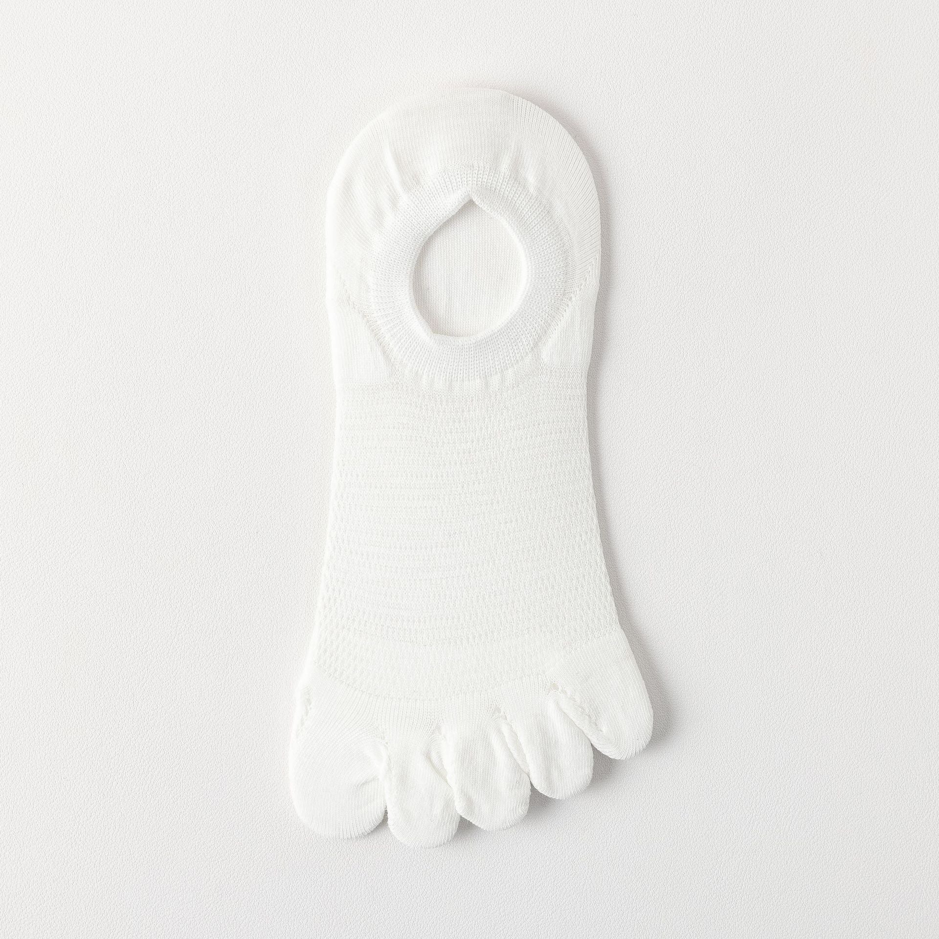 Men’s Breathable Cotton Five Toe No Show Socks – Anti-Slip Liner - 3 Pairs