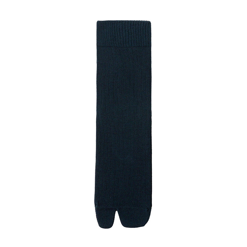 Men’s Split Toe Crew Socks – Comfortable Tabi Style Cotton Socks - 3 Pairs