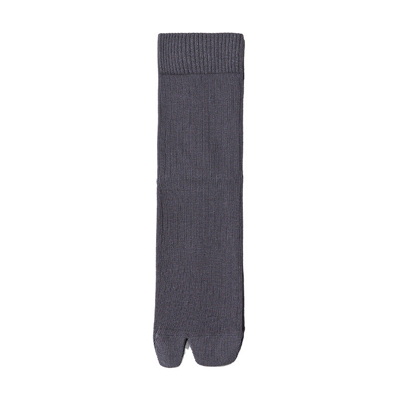 Men’s Split Toe Crew Socks – Comfortable Tabi Style Cotton Socks - 3 Pairs