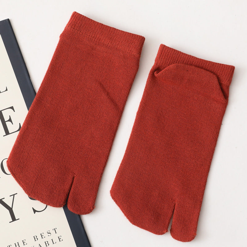 Women’s Split Toe Ankle Socks – Soft Cotton, Breathable & Stylish - 3 Pairs